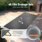VEVOR drošības baseina pārsegs pazemes baseinam 4 × 8 m, taisnstūra ciets PVC baseina pārsegs, ziemas aizsargpārsegs peldbaseinam, antracīta krāsā