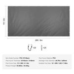 VEVOR drošības baseina pārsegs pazemes baseinam 4 × 8 m, taisnstūra ciets PVC baseina pārsegs, ziemas aizsargpārsegs peldbaseinam, antracīta krāsā