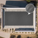 VEVOR drošības baseina pārsegs pazemes baseinam 4 × 8 m, taisnstūra ciets PVC baseina pārsegs, ziemas aizsargpārsegs peldbaseinam, antracīta krāsā