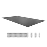 VEVOR drošības baseina pārsegs pazemes baseinam 4 × 8 m, taisnstūra ciets PVC baseina pārsegs, ziemas aizsargpārsegs peldbaseinam, antracīta krāsā