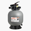 VEVOR Smilšu filtrs baseinam, 508 mm, 189,3 l/min, virszemes un iebūvējamo baseinu filtrācijas sistēma ar 7 virzienu daudzfunkciju vārstu (filtrēšana, atpakaļskalošana, skalošana, recirkulācija, iztukšošana, ziemas režīms, aizvērts)