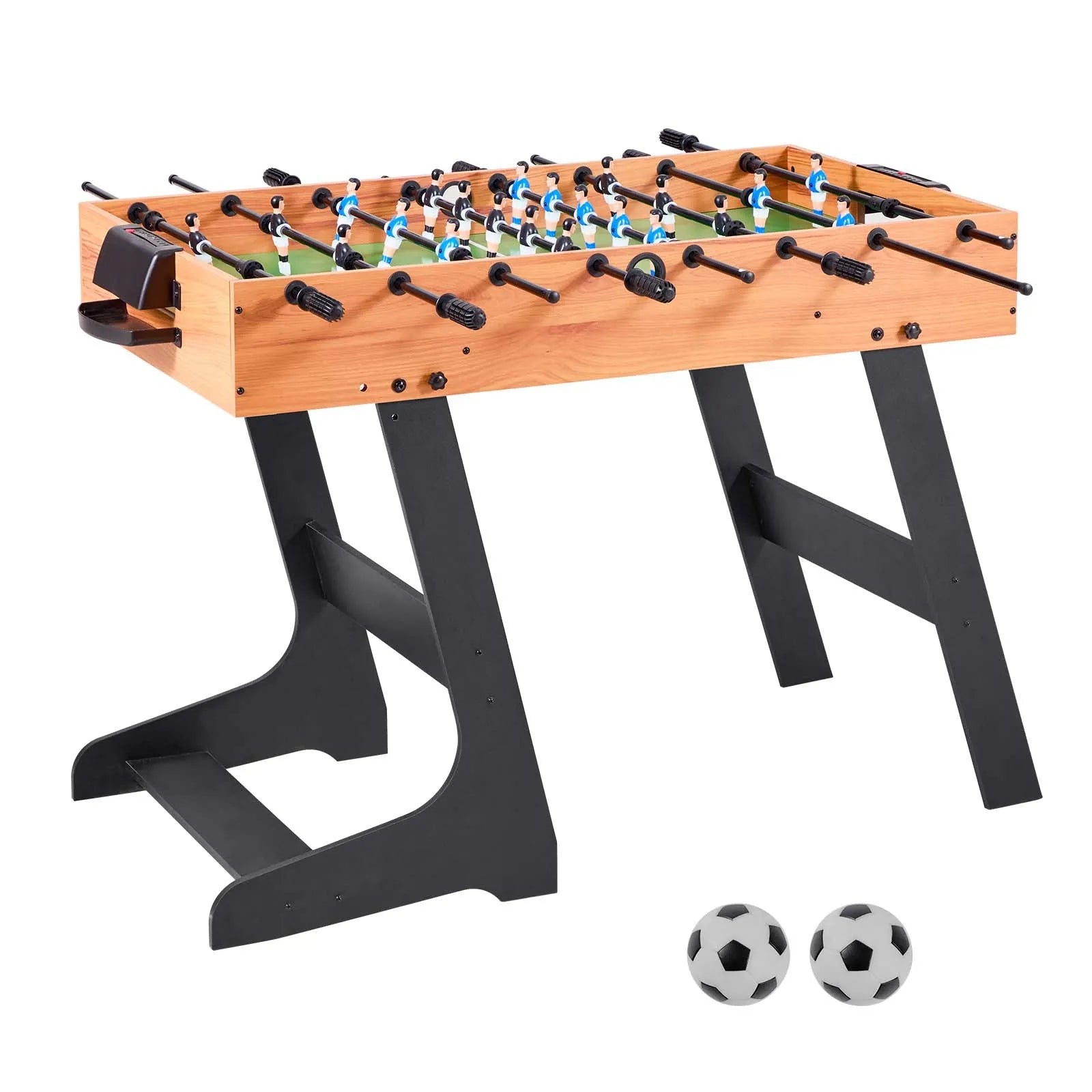 VEVOR salokāms galda futbols 106 cm, standarta izmēra iekštelpu galda futbola galds mājai, ģimenei un spēļu istabai, izturīgs komplekts ar 2 bumbiņām