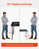 VEVOR pārnēsājams Beer Pong galds, 244 cm, salokāms galds ar 914 mm augstumu, pārnēsāšanas rokturiem un 6 bumbiņām, viegls ballīšu galds birojam, izbraukuma ballītēm, ceļošanai un kempingam, melns