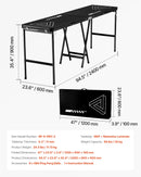 VEVOR pārnēsājams Beer Pong galds, 244 cm, salokāms galds ar 914 mm augstumu, pārnēsāšanas rokturiem un 6 bumbiņām, viegls ballīšu galds birojam, izbraukuma ballītēm, ceļošanai un kempingam, melns