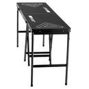 VEVOR pārnēsājams Beer Pong galds, 244 cm, salokāms galds ar 914 mm augstumu, pārnēsāšanas rokturiem un 6 bumbiņām, viegls ballīšu galds birojam, izbraukuma ballītēm, ceļošanai un kempingam, melns