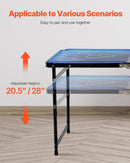 VEVOR pārnēsājams Beer Pong galds ar LED apgaismojumu, 244 cm, salokāms galds ar rokturiem pārnēsāšanai, regulējams augstums, komplektā 6 bumbiņas, viegls galds ballītēm, ceļošanai un kempingam