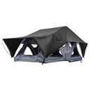 VEVOR salokāma alumīnija jumta telts 2–3 personām ar trīskrāsu LED apgaismojumu, biezs matracis un 10 logi, ūdensizturīga un vēja noturīga, piemērota Jeep, SUV un pikapam