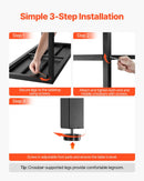 VEVOR āra bāra galds 160 × 37,5 cm, ūdensizturīga virsma un izturīgs metāla rāmis, taisnstūra letes augstuma galds balkonam, pagalmam, pie baseina vai džakuzi, piemērots arī iekštelpām