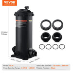 VEVOR Kārtridža baseina filtrs, 4,6 m² filtrācijas laukums, filtrācijas sistēma iebūvējamam un virszemes baseinam ar uzlabotu filtru un hermētisku korpusu, piemērota karstajām vannām, SPA un piepūšamajiem baseiniem