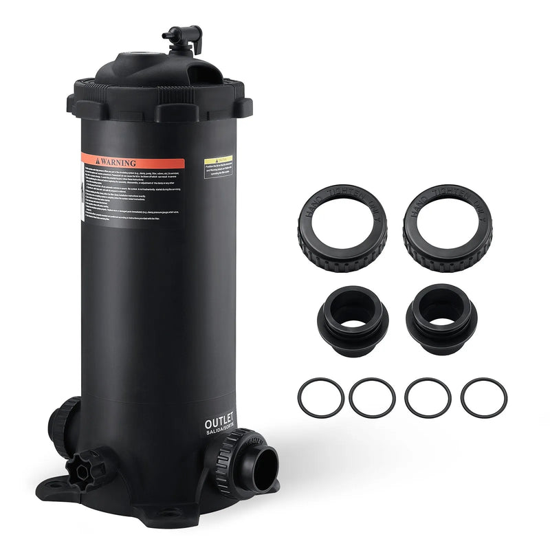 VEVOR Kārtridža baseina filtrs, 4,6 m² filtrācijas laukums, filtrācijas sistēma iebūvējamam un virszemes baseinam ar uzlabotu filtru un hermētisku korpusu, piemērota karstajām vannām, SPA un piepūšamajiem baseiniem