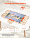 VEVOR 1000 detaļu rotējošs puzles dēlis ar 5 atvilktnēm un vāku, 74 x 53 cm pārnēsājams koka galds, puzļu organizators pieaugušajiem, uzglabāšanas sistēma, dzimšanas dienas dāvana mammai