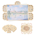 VEVOR 1000 detaļu rotējošs puzles dēlis ar 5 atvilktnēm un vāku, 74 x 53 cm pārnēsājams koka galds, puzļu organizators pieaugušajiem, uzglabāšanas sistēma, dzimšanas dienas dāvana mammai