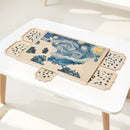 VEVOR 1500 detaļu rotējošs puzles dēlis ar 5 atvilktnēm un pārsegu, 86 x 63 cm pārnēsājams koka galds, puzļu organizators pieaugušajiem, uzglabāšanas sistēma, dzimšanas dienas dāvana mammai