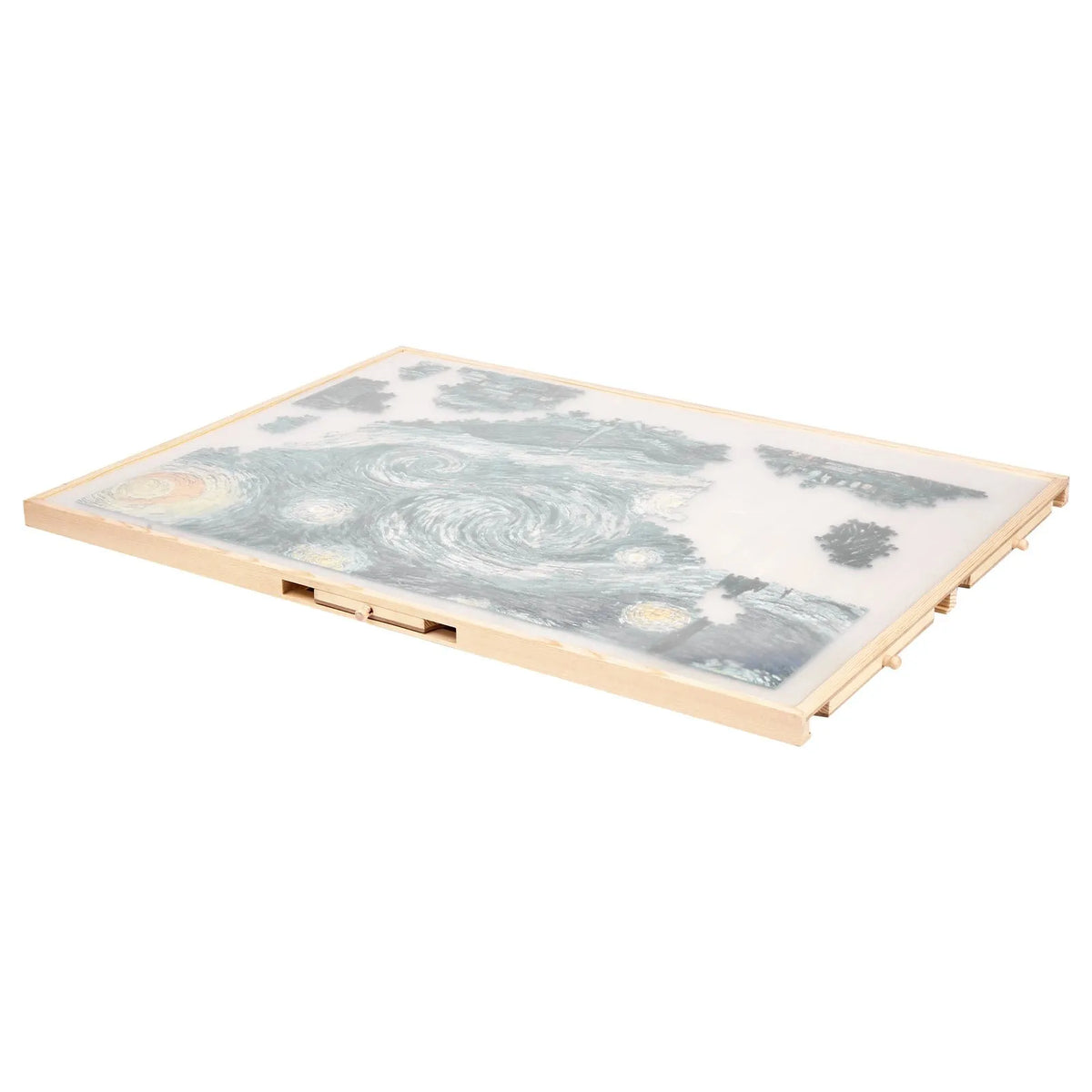 VEVOR 1500 detaļu rotējošs puzles dēlis ar 5 atvilktnēm un pārsegu, 86 x 63 cm pārnēsājams koka galds, puzļu organizators pieaugušajiem, uzglabāšanas sistēma, dzimšanas dienas dāvana mammai