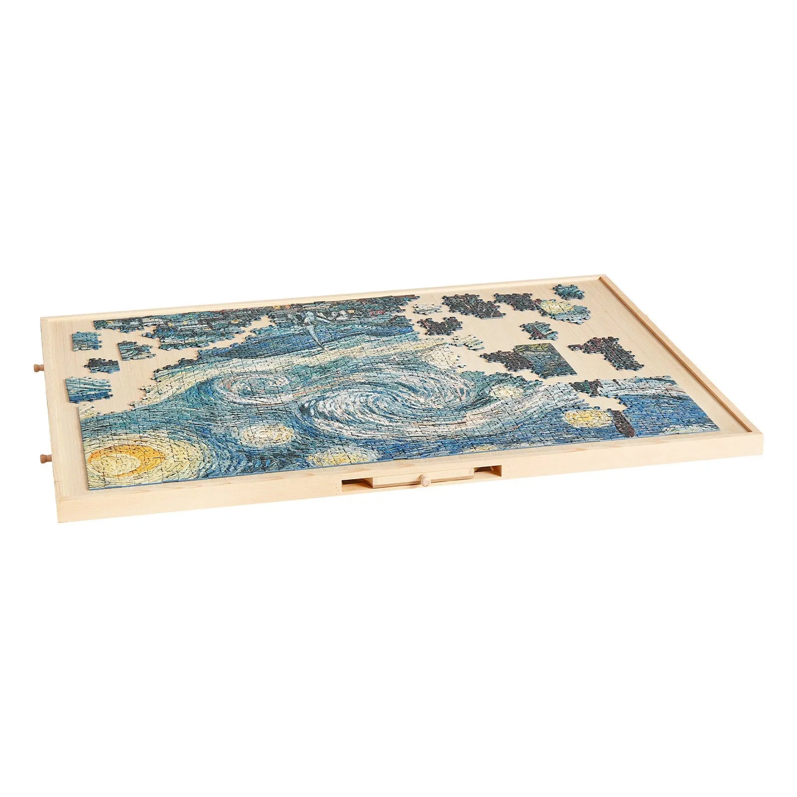 VEVOR 1500 detaļu rotējošs puzles dēlis ar 5 atvilktnēm un pārsegu, 86 x 63 cm pārnēsājams koka galds, puzļu organizators pieaugušajiem, uzglabāšanas sistēma, dzimšanas dienas dāvana mammai