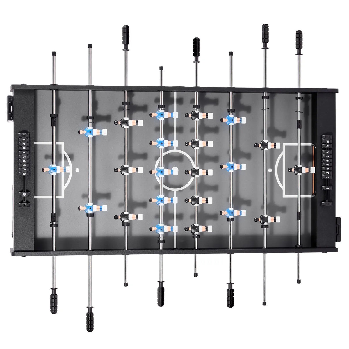 VEVOR galda futbola galds 121 cm, standarta izmēra iekštelpu galda futbola galds mājai, ģimenei un spēļu istabai, izturīgs komplekts ar 2 bumbiņām, rezultātu skaitītāju un 2 krūžu turētājiem