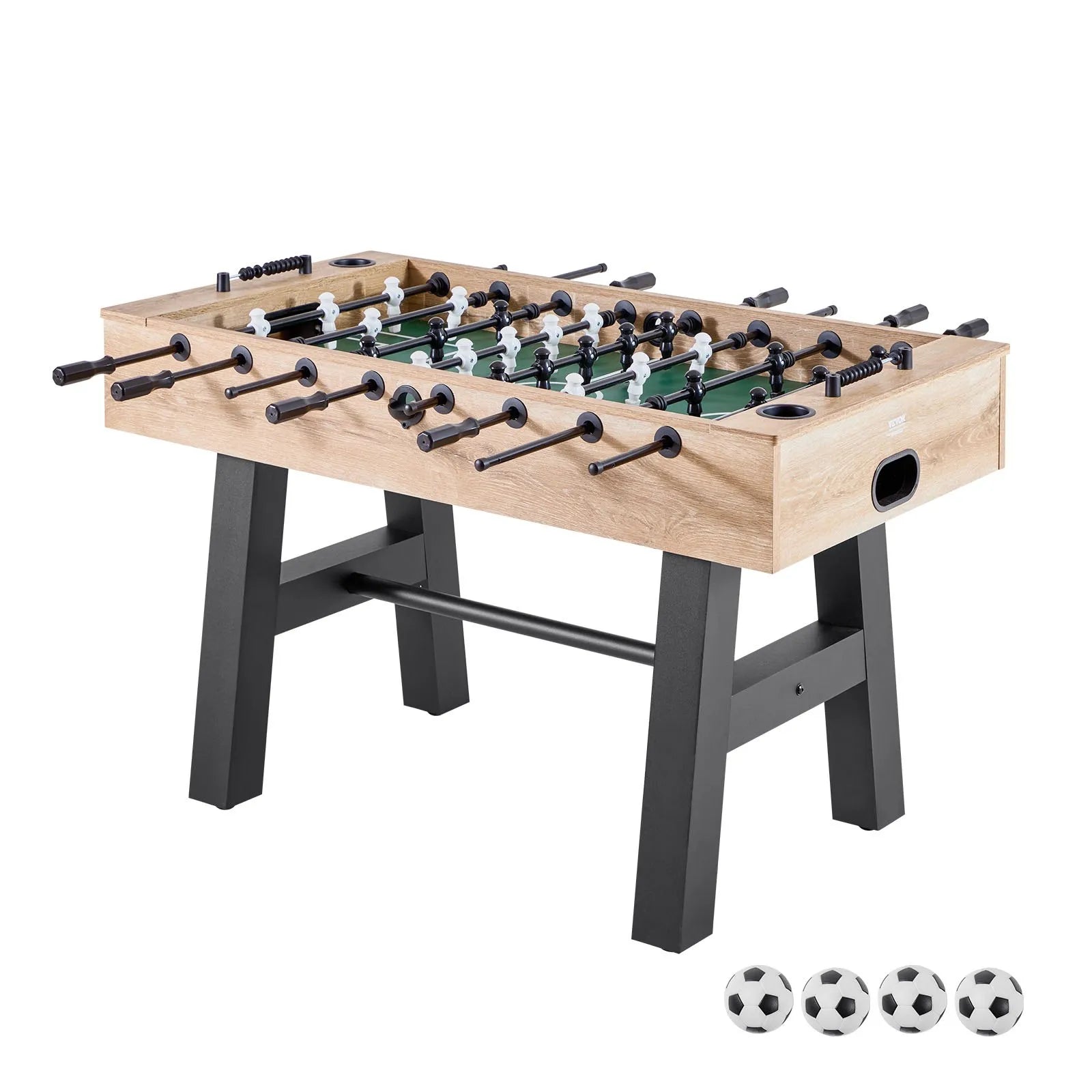 VEVOR galda futbola galds 140 cm, standarta izmēra iekštelpu galda futbola galds mājai, ģimenei un spēļu istabai, izturīgs komplekts ar 4 bumbiņām, rezultātu skaitītāju un 2 krūžu turētājiem