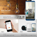 E27 7W(806Lm) LED SMART Glödlampa, V-TAC, IP20, glas, kompatibel med AMAZON ALEKSA och GOOGLE HOME, 3IN1