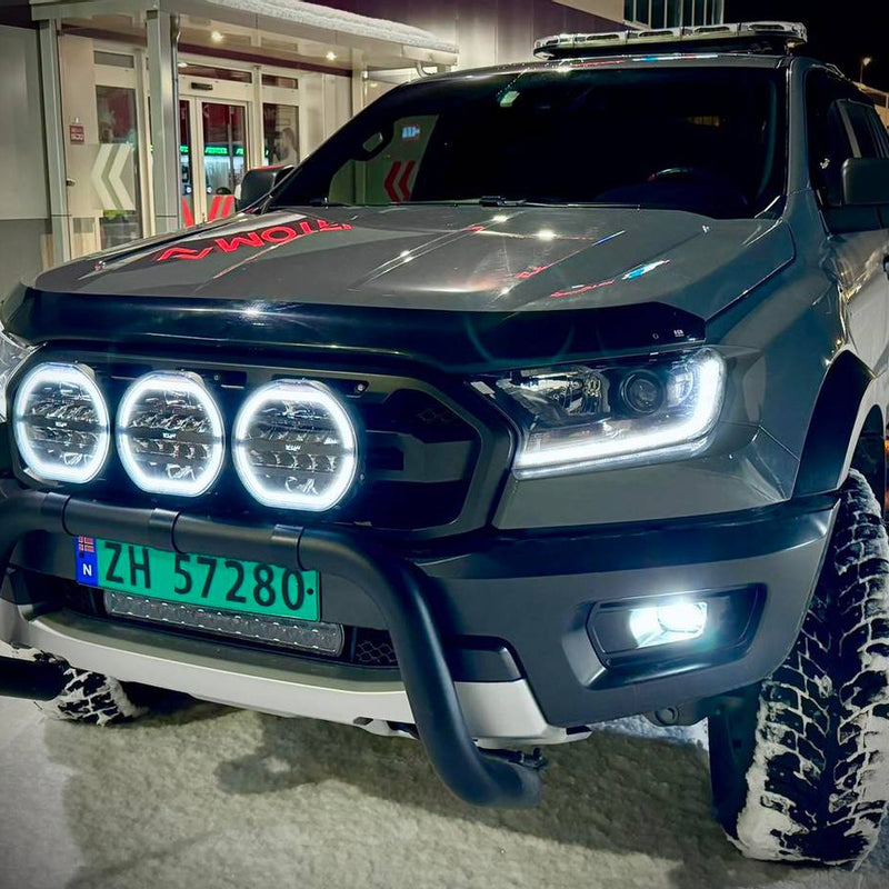 1605-NS3871 W-LIGHT Fury 9" 12-48V  9000Lm 5500K 16 LED papildlukturis, apaļš, melns,  ⌀ 229.00 x 85.00mm, R148, R149, R10, R65 cl.1