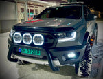 W-LIGHT Fury 9" 12-48V 9000Lm 5500K 16 LED вспомогательная лампа, круглая, черная, ⌀ 229.00 x 85.00mm, R148, R149, R10, R65 cl.1