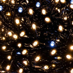 Ziemassvētku virtene Silti balta +Zils  300LED Garums 18,5 IP44