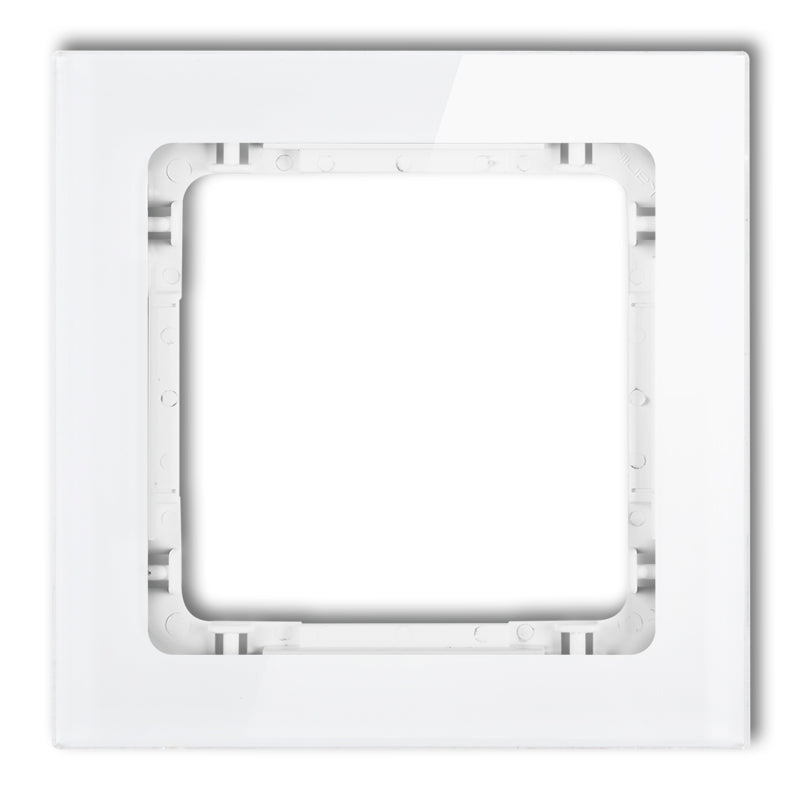 Universāls 1-vietīgs rāmis - stikla efekts (rāmis: balts; apakšējā daļa: balta)