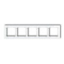 Universāls 5-vietīģs rāmis - stikla efekts (rāmis: balts; apakšējā daļa: balta)