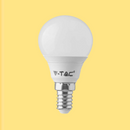 E14 4,5W (470Lm) LED-lampa, V-TAC SAMSUNG, IP20, 5 års garanti, P45, varmvitt ljus 3000K