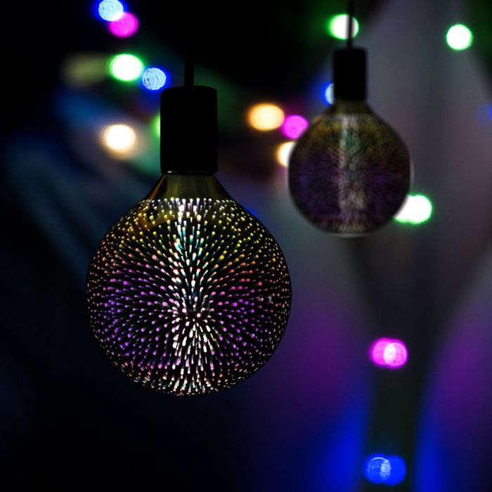 E27 3W LED decorative Bulb, G125, IP20, warm white light 3000K