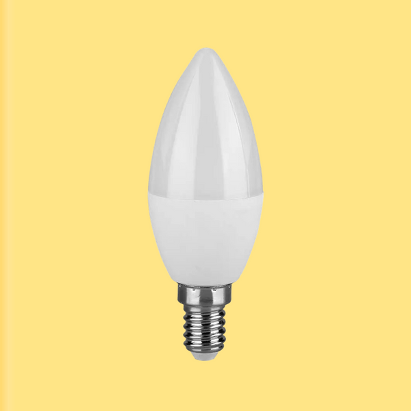 Светодиодная лампа E14 3,7 Вт (320 лм), форма свечи, V-TAC, IP20, теплый белый свет 3000K