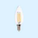 E14 4W(400Lm) LED Bulb Filament, candle shape, V-TAC, cold white light 6000K