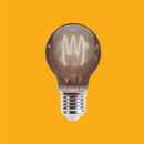 E27 4W(250Lm) LED Filament spuldze, A60, IP20, dūmu krāsā, silti balta gaisma 2000K