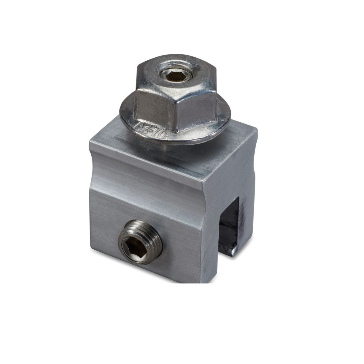 Rolled profile clamp for fixing the rail