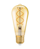 E27 5W(250Lm) LED OSRAM spuldze Filament VINTAGE 1906, IP20, ST64, silti balta gaisma 2000K