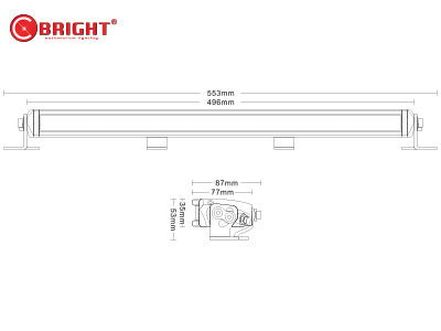 C-BRIGHT 120W(6100Lm) LED-strålkastare, IP67, R112, R10, kallvitt ljus 6000K