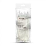 Multifunktsionaalne nailonist kaabliside 2.5x150mm (100gab), valge, V-TAC