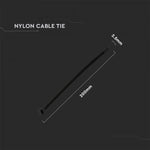 Daudzfunkcionāla neilona kabeļu savilce 2.5x200mm (100gab), melna, V-TAC