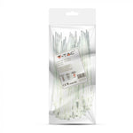 Multifunktsionaalne nailonist kaabliside 3.5x150mm (100gab), valge, V-TAC