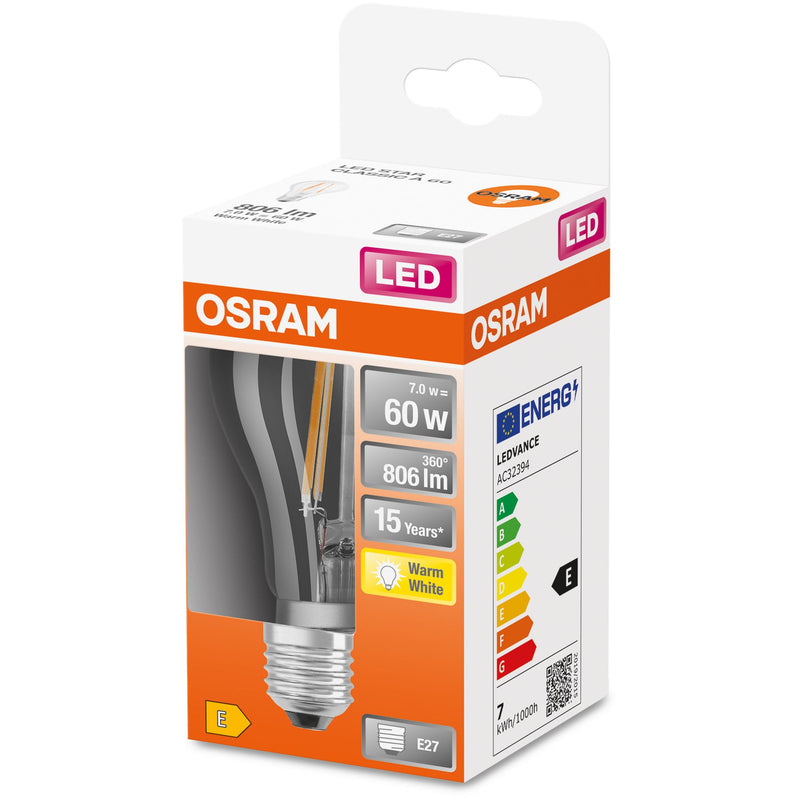 E27 6.5W(806Lm) OSRAM LED SUPERSTAR Bulb Filament, IP20, warm white light 2700K