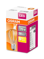 E27 7.5W(1055Lm) OSRAM LED SUPERSTAR Spuldze Filament, IP20, silti balta gaisma 2700K