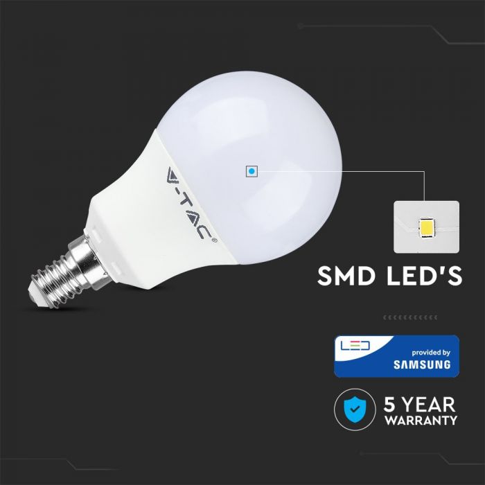 E14 9W(806Lm) LED Bulb, A58, V-TAC, warm white light 3000K