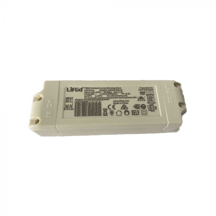 40W dimmable power supply unit for LED panels, Max 0.3A, DC:9-38V