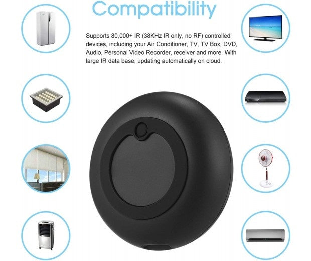 Infrared LED SMART Bulb Remote Controller, Black, IP20, Compatible with AMAZON ALEXA &amp; GOOGLE HOME