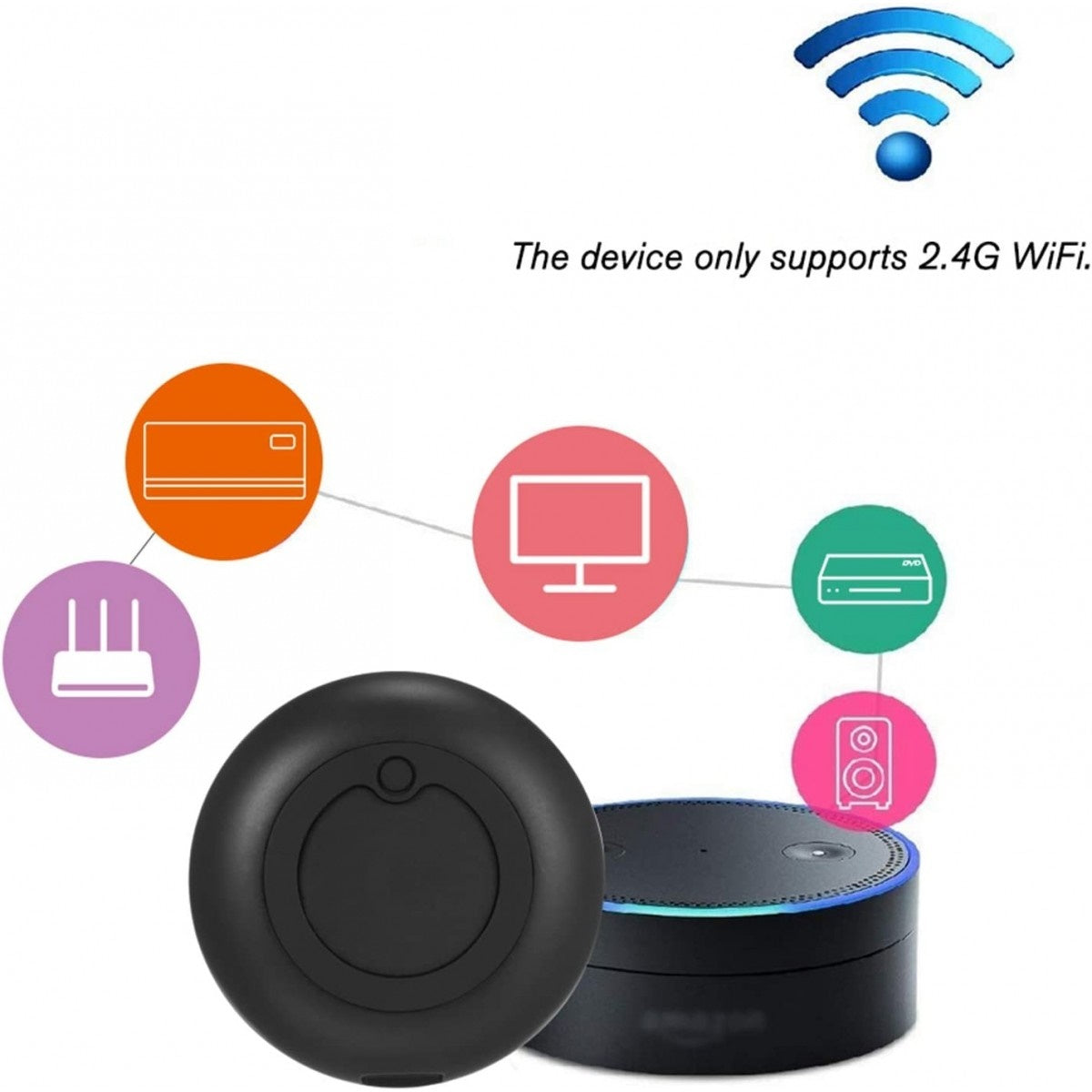 Infrared LED SMART Bulb Remote Controller, Black, IP20, Compatible with AMAZON ALEXA &amp; GOOGLE HOME