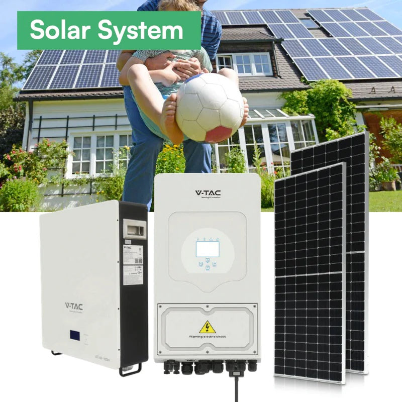 10kW/h või 10240W Elektroonilise LED-ekraaniga aku, mida kasutatakse hübriidses päikesesüsteemis, 200Ah/51.2V, V-TAC kaubamärk, 5-aastane garantii, 7000 täielikku laadimistsüklit.