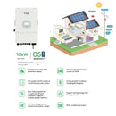Гибридный инвертор DEYE 10KW для солнечной системы, "Sadales Tīkla" проверен по коду SKU11542, 3 фазы, гарантия 10 лет, 380VAC, бренд V-TAC, IP65, LCD дисплей, зарядка 240A