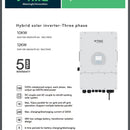 DEYE 12KW hybrid inverter for solar system, "Sadales Tīkla" verified, SKU:11543 3 phases,5 years warranty, 380VAC,V-TAC brand,IP65,LCD display, 240A charging