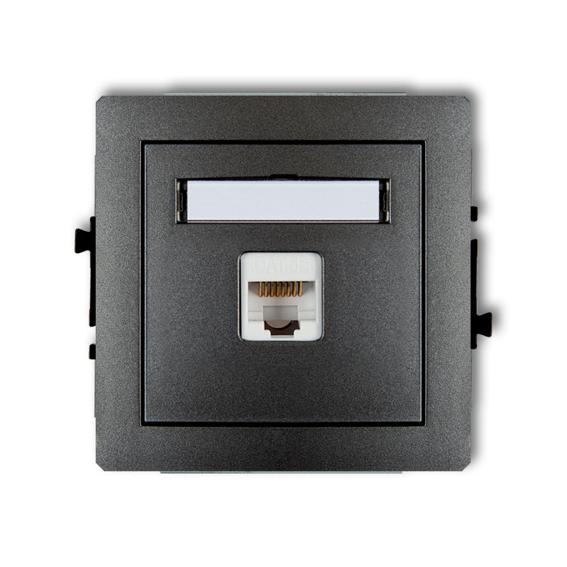 1 PC-pesa 1xRJ45, kat.5e, 8-poolne DECO, z/a, grafiitne