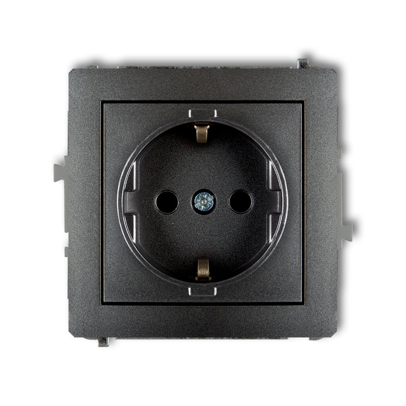 1-place socket mechanism with earthing SCHUKO 2P+Z