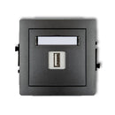 USB-AA 3.0, ligzda, 1-vietīga, Deco, grafīta